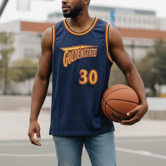 NWT ~ Men's STEPHEN STEPH CURRY 30 Golden State Warriors Basketball Jersey ~ 3XL - Picture 2 of 2